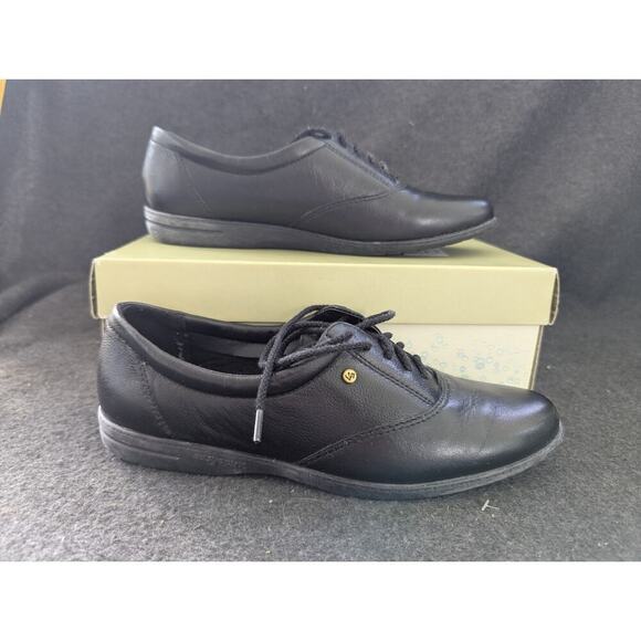 Easy Spirit Motion Walking Comfort LEATHER Shoe Women Size 8.5 N Black - Picture 1 of 12